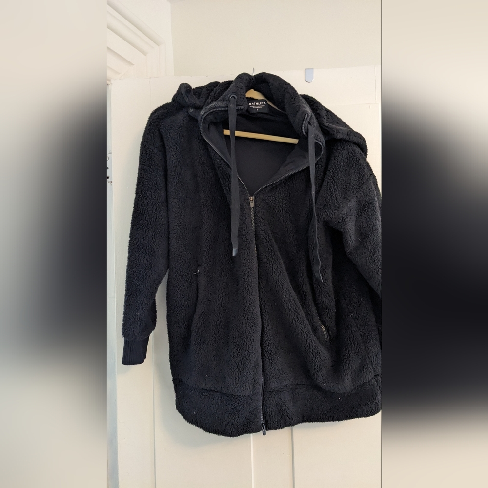Athleta Tugga Sherpa jacket with hood/L